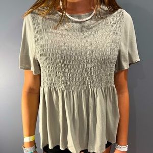 pastel green mixed with gray top